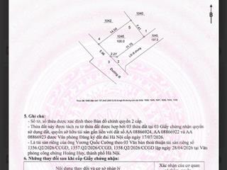 Bán đất 100m2 tại đường quốc lộ 21 giá chỉ 6 tỷ vnd, mặt tiền 7.58m, pháp lý đầy đủ