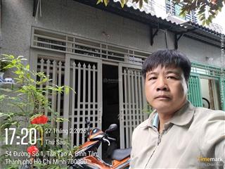 Hẻm xe hơi, ngang 4m, 3 tầng, đường số 1, tân tạo a, thông tỉnh lộ 10, trần văn giàu, giá 1.85 tỷ