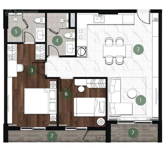 2pn 2wc diện tích lớn 82m2, view nội khu yên tĩnh sắp nhận nhà q4/2026