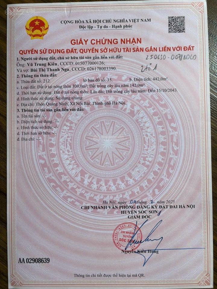 Bán mảnh đất 3000m tại ninh môn  nội bài  hà nội