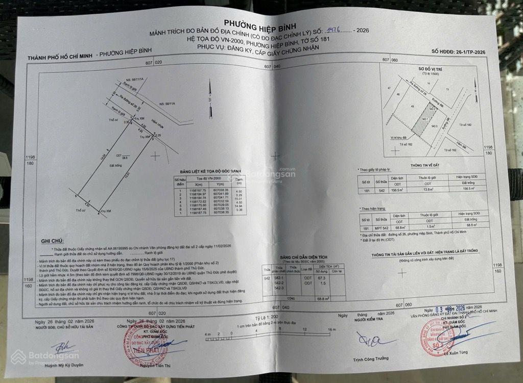 Chính chủ bán đất khu vip bên sông p. hiệp bình chánh, tp thủ đức dt 70m2, shr chỉ 6.1tỷ.