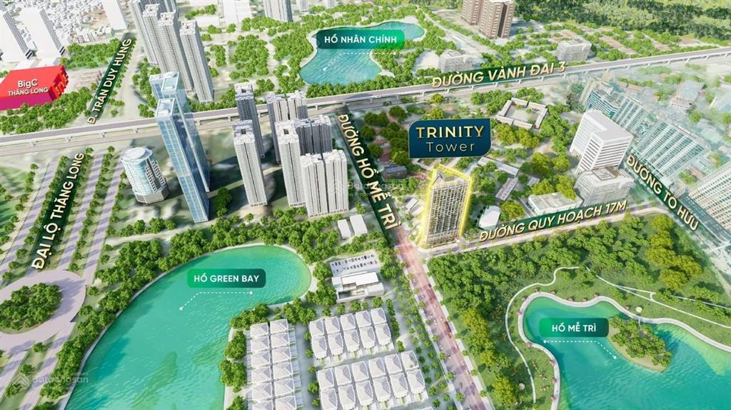 Cho thuê căn hộ 3pn 2wc tại trinity tower, full tiện ích, giá chỉ 16 triệu/tháng