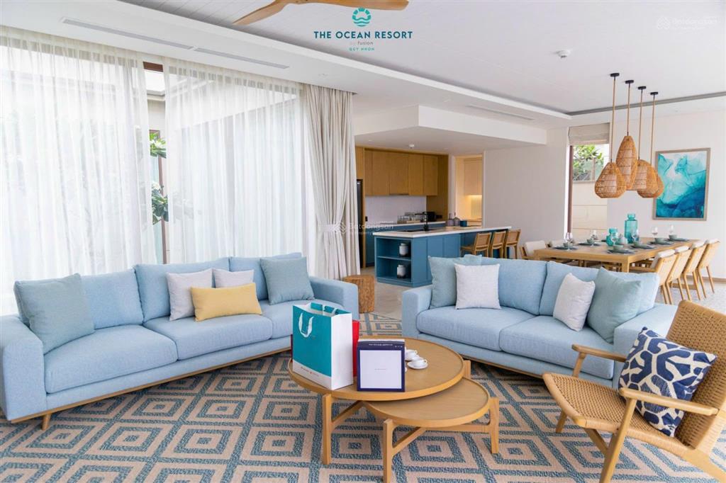 Hàng hiếm, bán villa mặt biển ocean villas quy nhơn, 600m2, 4bed, 28,5 tỷ nội thất chuẩn