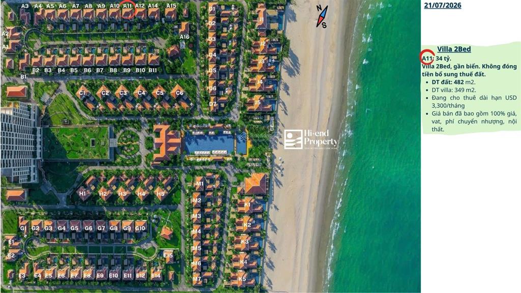 Bán biệt thự biển 2 bed  fusion đà nẵng, 33 tỷ, khai thác usd 3.300/tháng, sổ lâu dài.