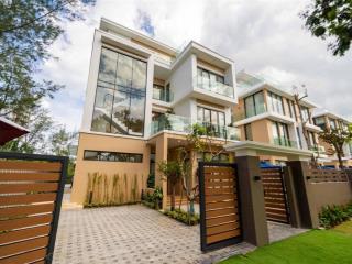 Biệt thự liền kề mặt tiền trường sa, view golf, 4 tầng, bàn giao thô. ở và kinh doanh