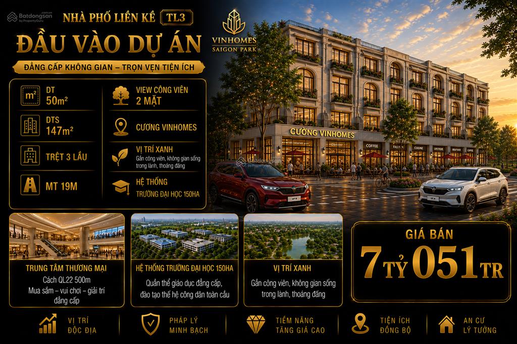 Liền kề 4 tầng sát căn góc 19m view đối công viên 2 mặt  vị trí đầu dự án cách tiện ích mega 3p