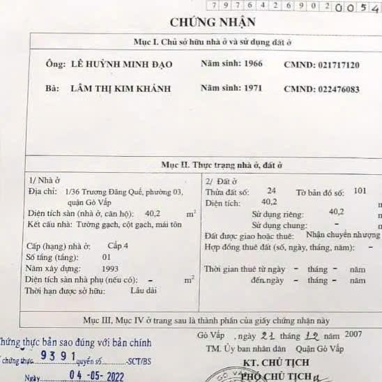 Bán nhà 40m2, nở hậu 4.5m,hẻm 6m xe tải quay đầu, gần sân bay. giáp phú nhuận, bình thạnh