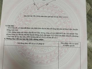 Bán mảnh đất đẹp  đường ô tô đỗ cửa mai lâm, đông anh, hà nội.
diện tích 50m