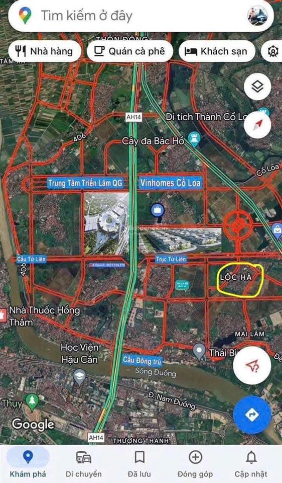 Cần bán lô đất 55 m tại lộc hà  đông anh , cách 150m ra vinhomes cổ loa . vin yên thường