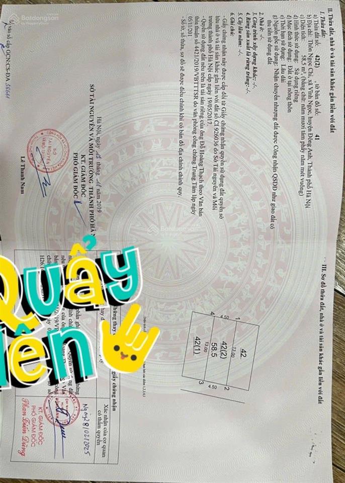 Nhỉnh 7 tỷ có ngay 58,5 m² phun thổ cư tại ngọc chi, xã vĩnh ngọc (cũ), nay là xã vĩnh thanh