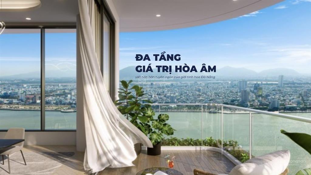 Ngắm pháo hoa diff tại nhà  căn hộ 1pn the legend đà nẵng tầng 10  view sông hàn, giá 7,194 tỷ