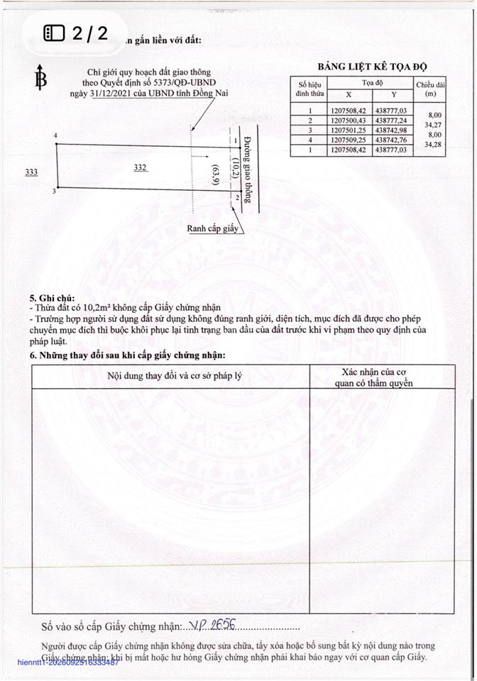 Bán đất mặt tiền đường xuân lập  bầu sen, ngộp shr, tc