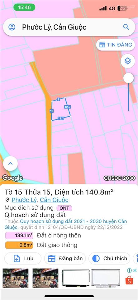 Bán nhà đất căn góc tại phước lý, 2,7 tỷ, 140m2