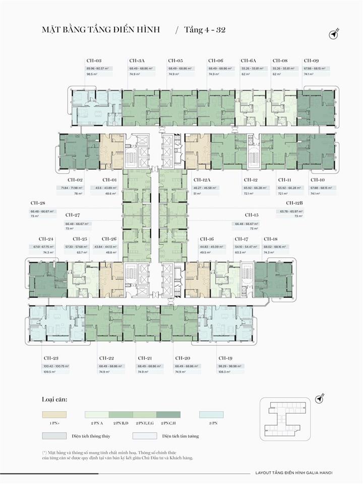 Bán gấp căn số 18, căn góc 2pn diện tích 68 m2 galia hà nội giá bán nhanh