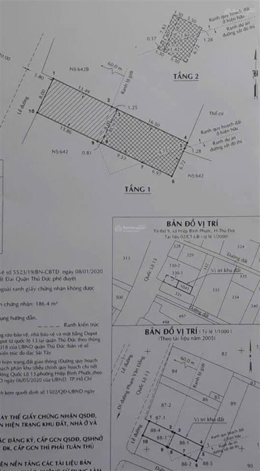 Thủ đức mặt tiền quốc lộ 13 đối diện vạn phúc city 8x18m giá 26 tỷ tl