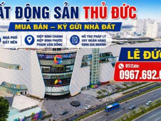 Thủ đức mặt tiền quốc lộ 13 đối diện vạn phúc city 8x18m giá 26 tỷ tl