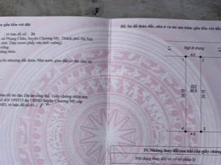 Chính chủ em bán mảnh đất 100m2 full thổ cư tdp phượng đồng phường chương mỹ hà nội