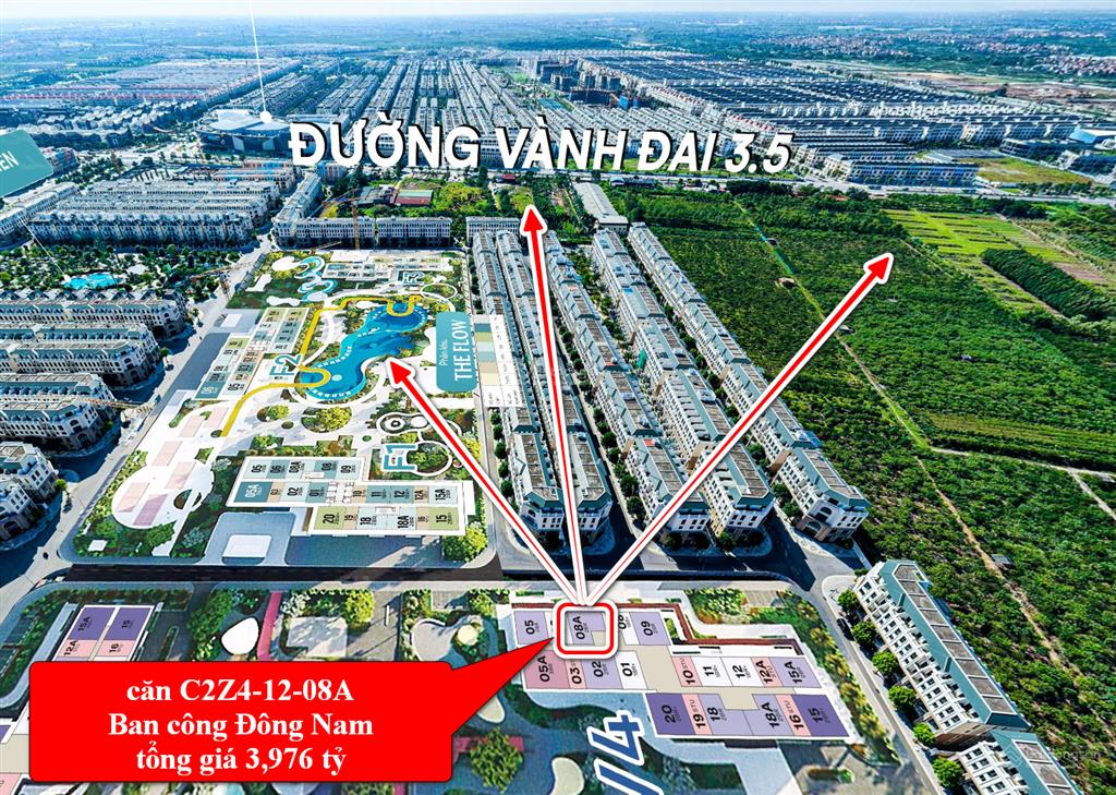 Cần bán 2pn 2vs  giá 3,976 tỷ  tầng trung  hướng đông nam của the vision  masteri era landmark