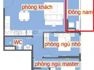Cần bán 2pn 2vs  giá 3,9 tỷ  tầng trung  hướng đông nam của the vision  masteri era landmark