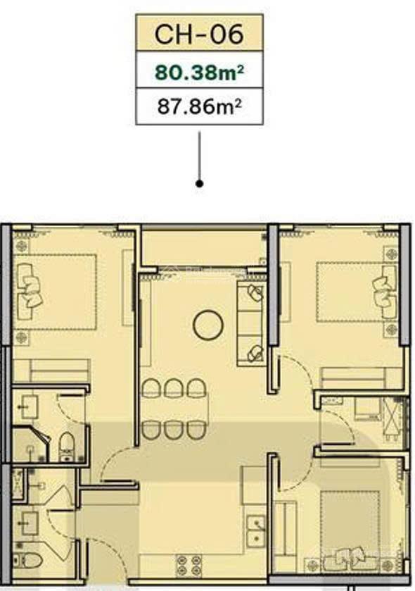 Căn hộ 3pn imperia ocean city không gian sống xanh, đủ rộng cho gia đình, giá 53 triệu/m²