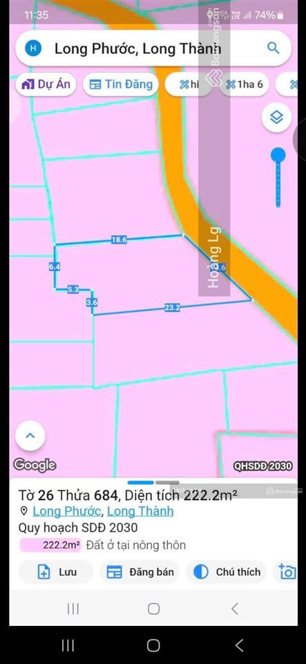 Cần bán đất thổ cư sân bay long thành. cách sân bay 3km. gần các tuyến đường huyết mạch