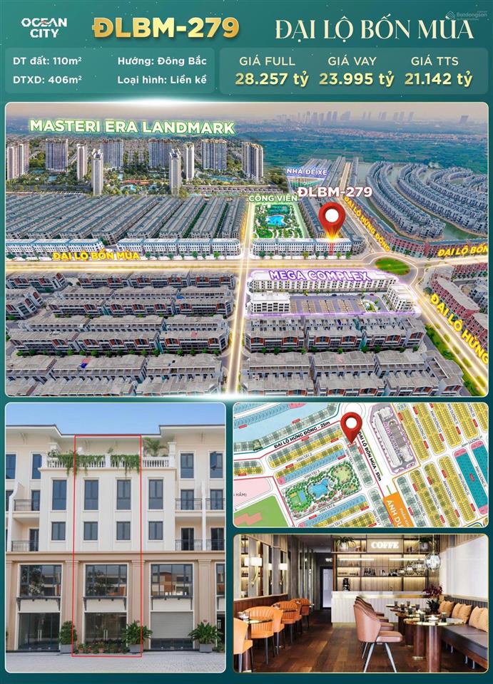 Shophouse 110m  mặt đại lộ gần vòng xuyến kinh doanh cực đỉnh 21.142 tỷ