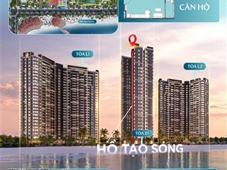 Bán ch 1pn+ 1wc masteri grand coast, 3,108 tỷ, 47,1m2 ở ocp2, hưng yên, bên biển hồ tạo sóng