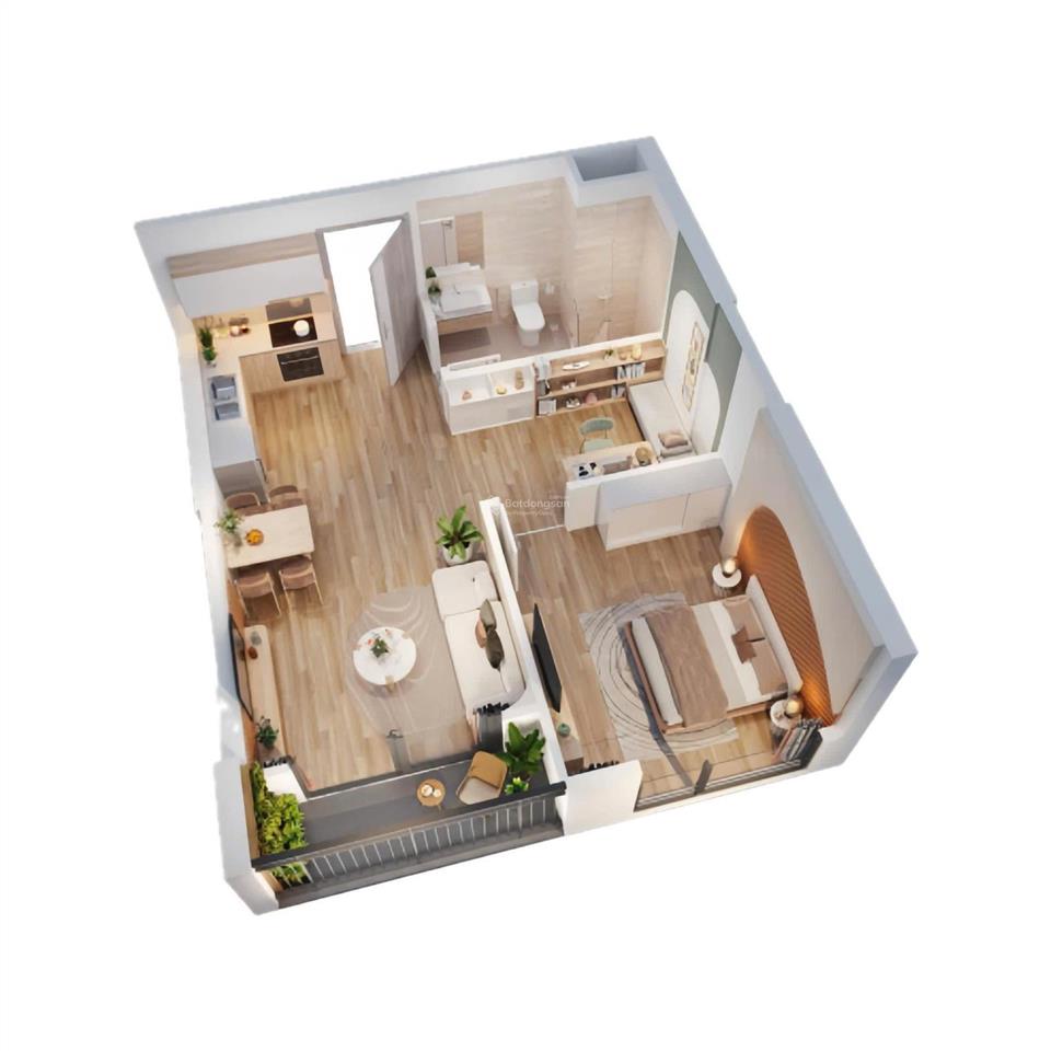 Chính chủ cần tiền bán gấp căn 1+ 42m toà g2 tầng trung view bể bơi giá 3.3 tỷ bao phí