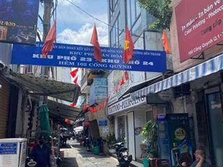 9 tỷ 800  60m2  ngang 5.1  hẻm xe hơi  cống quỳnh q1