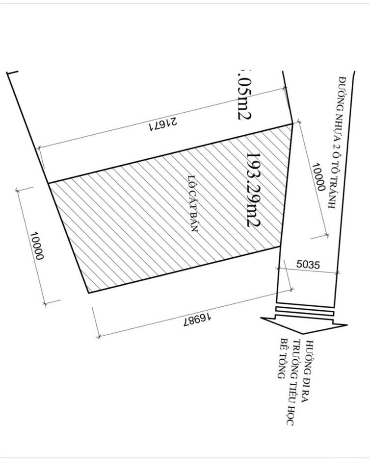 Chính chủ cắt bán 193,29m² xuân linh  xuân mai