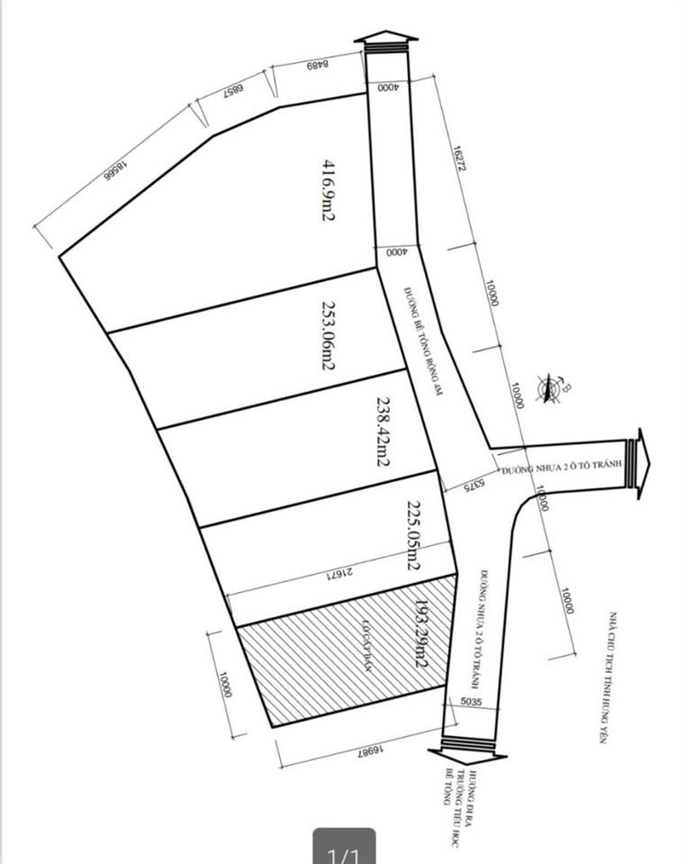 Chính chủ cắt bán 193,29m² xuân linh  xuân mai