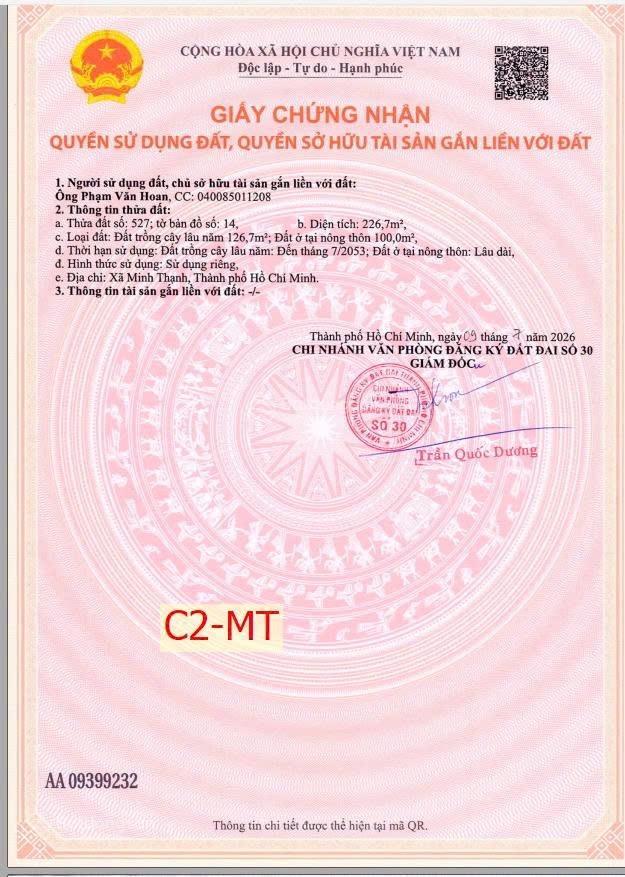 Bán đất xã minh thạnh vùng ven tp. hcm (bình dương cũ). sổ sẵn. giá 510 triệu rất hot (rất rẻ)