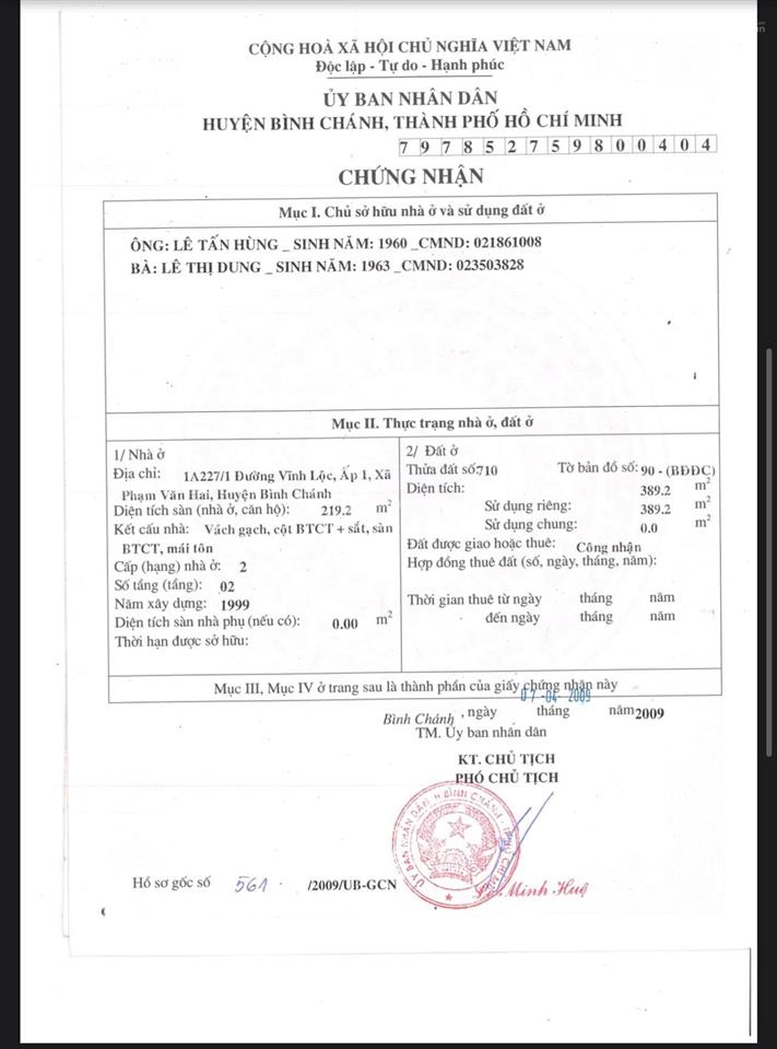 Bán nhà + đất mặt tiền bình chánh đường 8m, mở rộng 16m gần chợ, trường học, bệnh viện