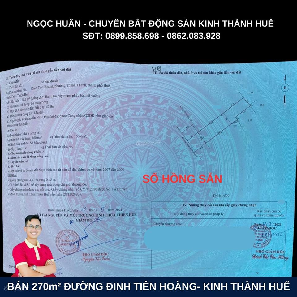 Bán lô đất cách ngọ môn 700m, tp huế