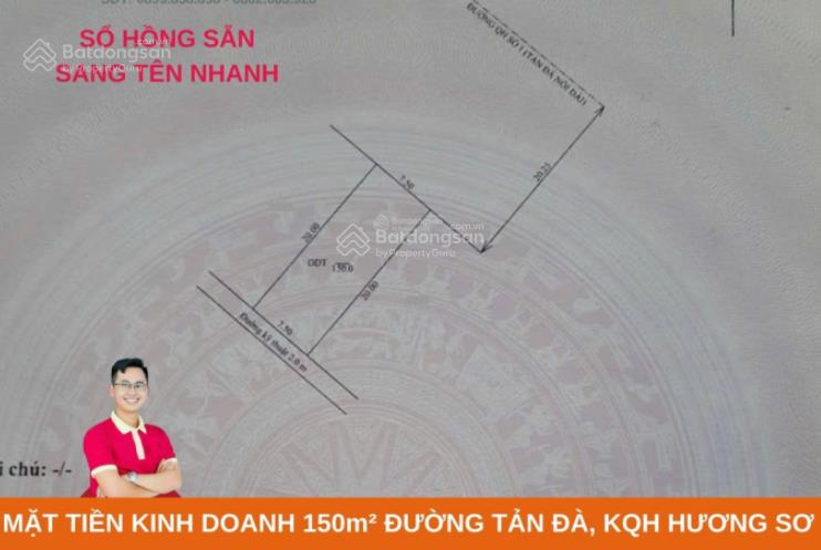 Bán 150m2 mặt tiền kinh doanh trục tản đà, tp huế