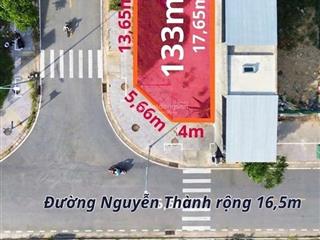 Lô góc 133m2 view kênh kqh hương sơ, tp huế