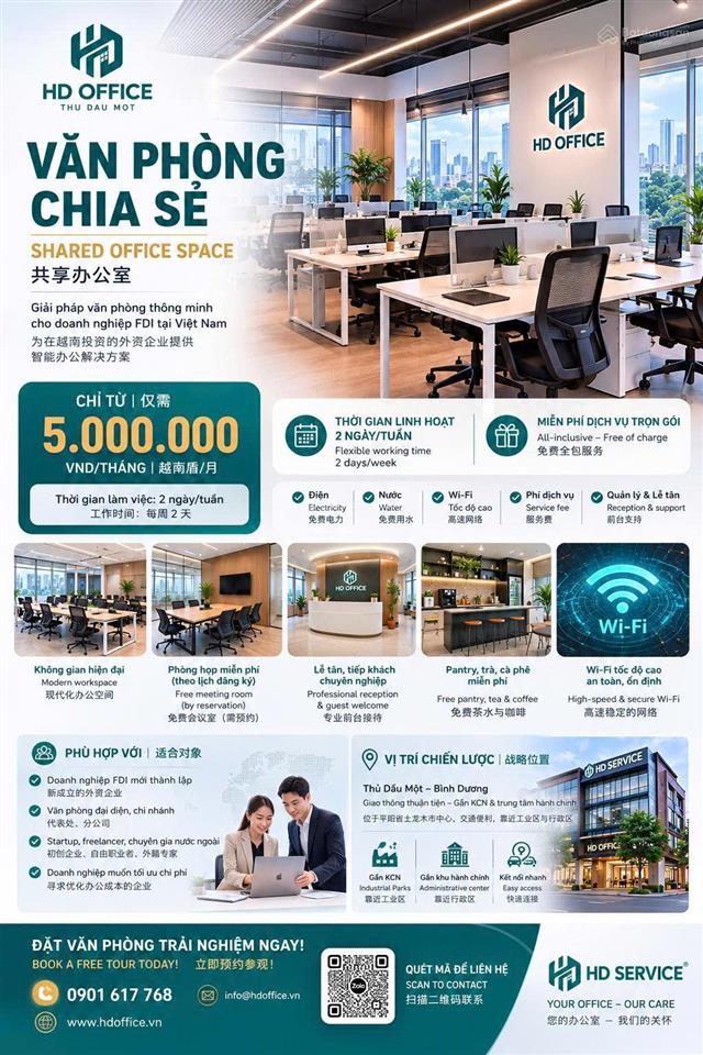 Văn phòng chia sẻ hd office giải pháp tiết kiệm cho doanh nghiệp fdi tại việt nam 5.5tr