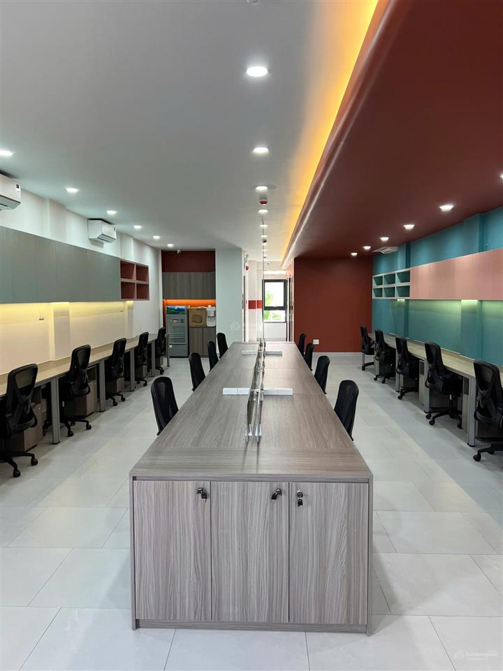 Văn phòng trọn gói, setup sẵn đầy đủ nội thất, vào sử dụng ngay, bao gồm bàn ghế, đầy đủ tiện ích