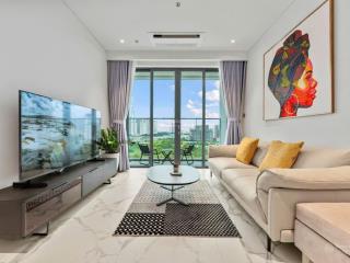 Crest thủ thiêm 2pn full nt đẹp cho thuê 61 triệu bao vat   0363 810 ***