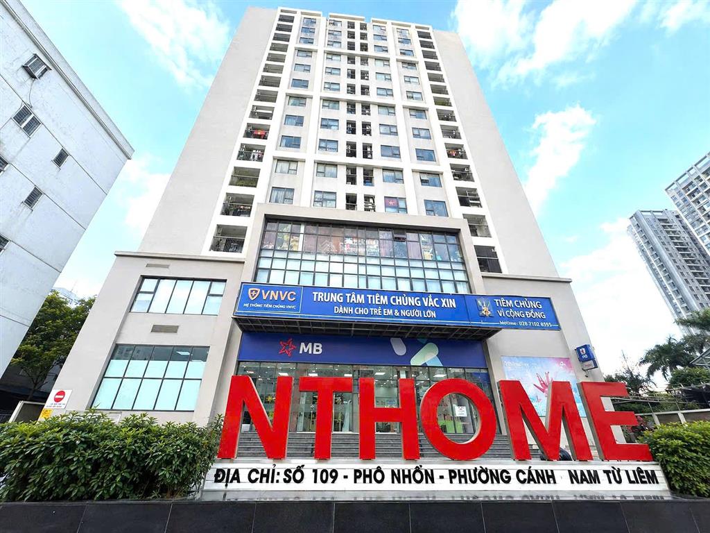 Bán căn hộ nthome mặt phố nhổn  lô góc 65,4m  2pn  đủ n/thất  có slot ô tô