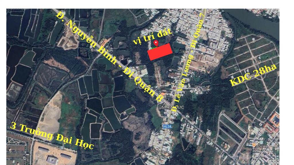 Bán 668m2 đất làm nhà vườn  có ao  gò cao ráo gần quận 7
