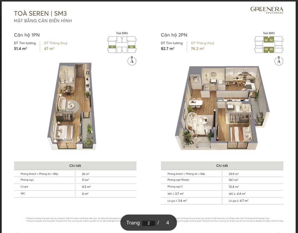 Chiết khấu khủng chỉ 68tr/m2 cho 1 căn 2pn dt 88,5m2 chung cư cao cấp greenera 486 ngọc hồi
