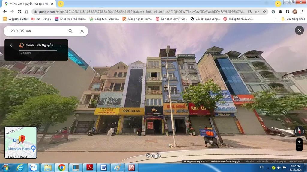 Cho thuê (lâu dài) số 128 cổ linh, long biên, gần aeon mall long biên, dt 82m2 x 4 tầng, mt 4,4m