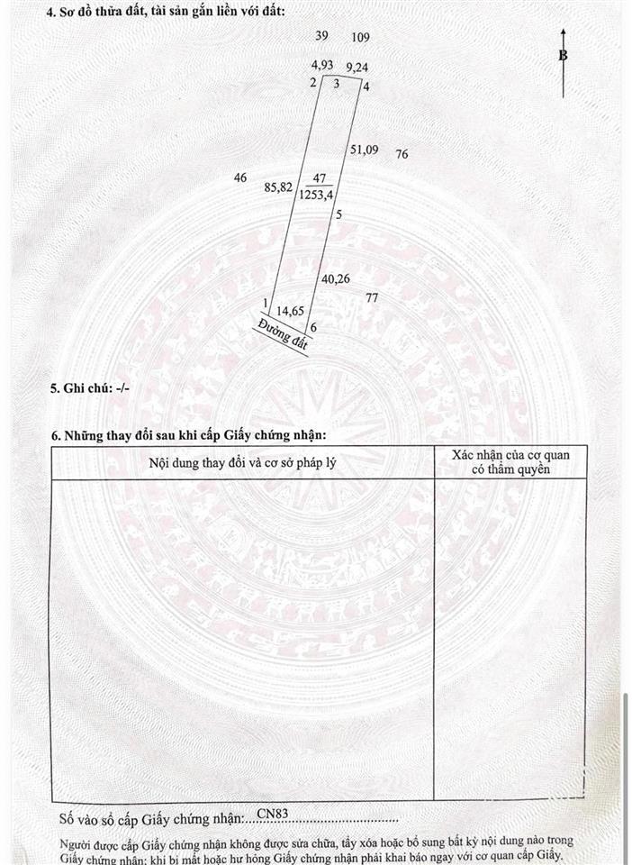 Bán đất xây nhà rộng rãi 1.253,4m xã cái nhum, vĩnh long giá chỉ 1 tỷ 6
