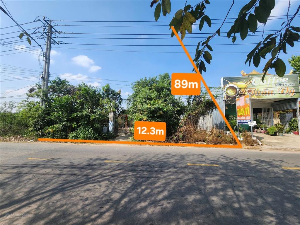 12,3x89m mặt tiền dh501 phước vĩnh, phú giáo, bình dương 1116m2