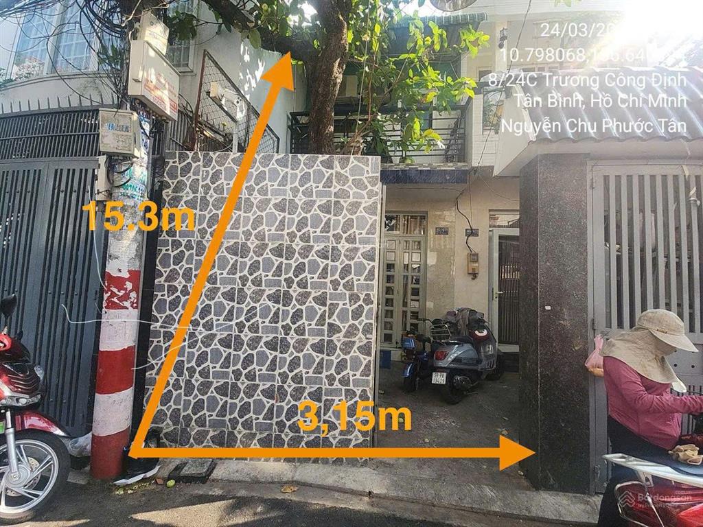 49,1 m2 đường oto hẻm 405 trường chinh, quận tân bình hcm giá khởi điểm  đồng
