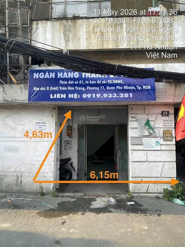 Mặt tiền trần hữu trang, phú nhuận chung cư tầng trệt dễ dàng kinh doanh dòng tiền chỉ 2,072 tỷ