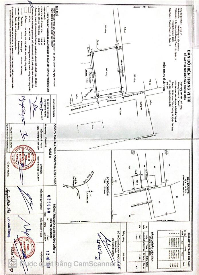 Đất 2mt thạnh lộc 56. giáp sông sài gòn. 215m2 giá 7,5tỷ( thổ cư 192m2)