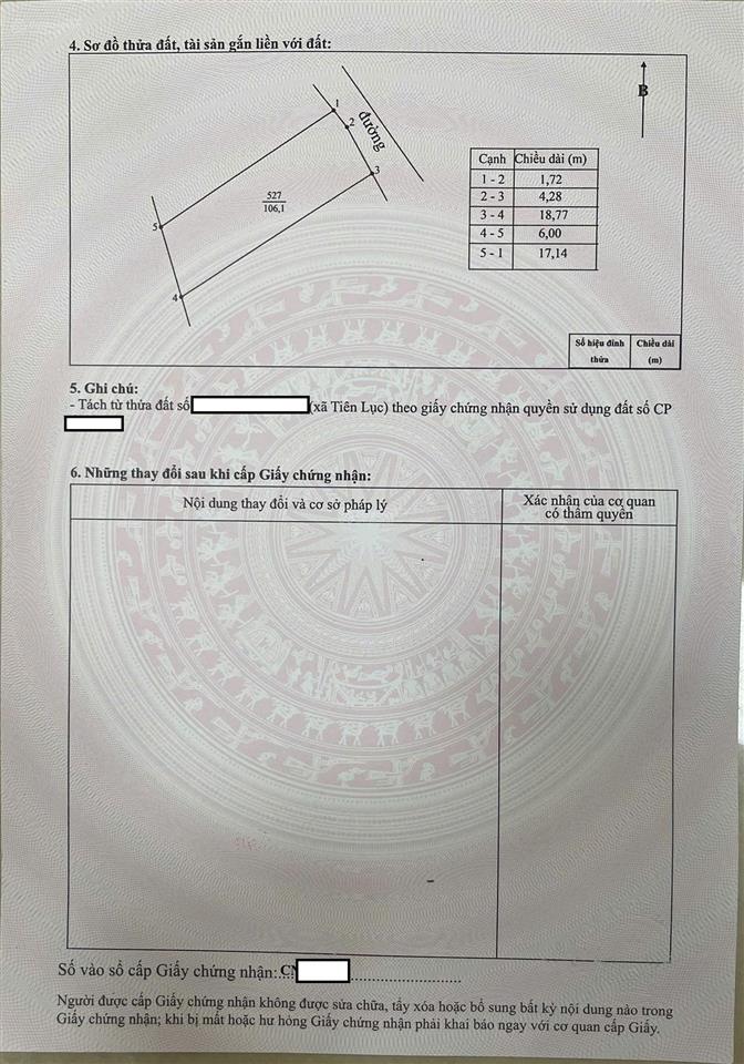 Chưa từng lên sóng 100% full thổ cư, sẵn sổ tại trung tâm xã tiên lục  lạng giang  bắc giang