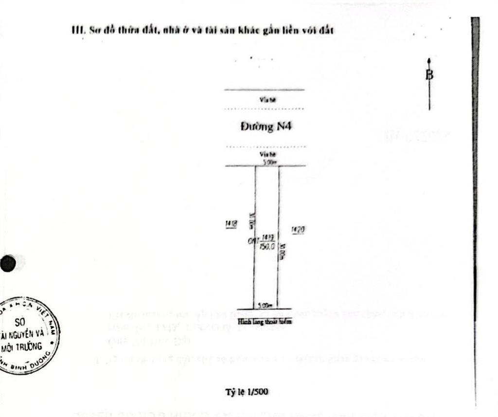 Bán đất nền 150m2 odt tại tân bình bắc tân uyên bình dương